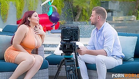 Busty Pornstar Takes An Ass Pounding During An Interview
