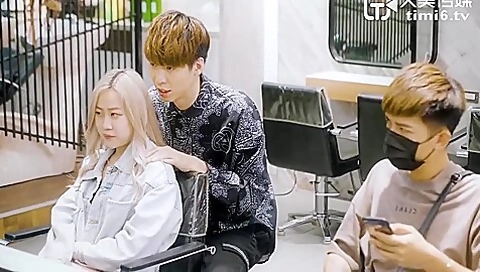 Horny Slut Blonde Asian Whore With Big Booos Teasing The Big Dick To Fuck Her Wet Pussy In The Barber Shop - Teaser Video