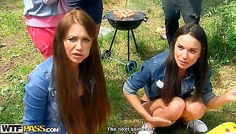 Hot College Sluts Go Wild In The Country, 3 With Lupe Burnett, Hailey Ariana And Dorothea Albina