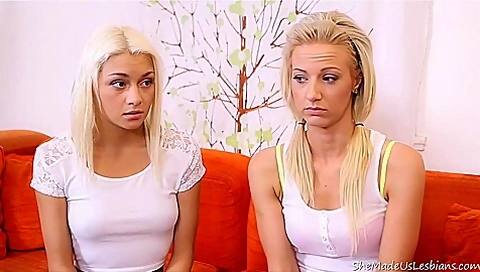 Naughty Mature Teacher Shows Two Blonde teens 18+ Lesbian Pleasures