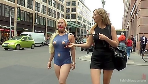 Busty Blonde Piece Of Filth Begs To Be Treated Like Trash - April Fools, Mona Wales And Celina Davis