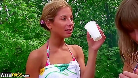 Hannah, Rebeka Akesson And Eric In student 18+ Sex Friends On A Picnic
