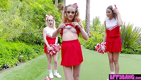 Gia Gelato, Lily Glee And Emma Starletto - Ebony Old Cheerleader And Banging
