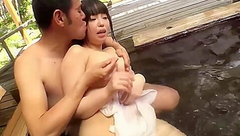 On Vacation In An Open-air Bath He Takes Advantage Of The Remoteness To Have His Way With His Stepsister