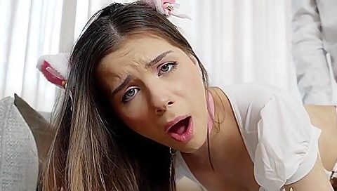 Young Cutie With Small Tits Sucks A Shaft Great