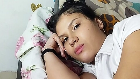 I Invite My Stepsister To Watch A Movie So I Can Fuck Her And Cum On Her Ass